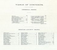 Table of Contents, Benton County 1901